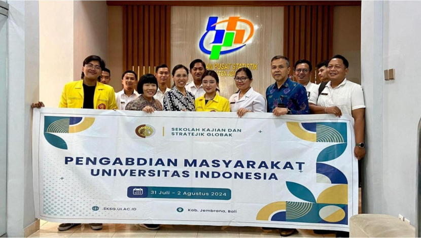 Tim Pengabdian Masyarakat Universitas Indonesia (UI) dan Badan Pusat Statistik (BPS) Kabupaten Jembrana, Bali pada Rabu (31/7/2024). (Dok Istimewa)