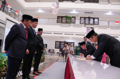 Optimalkan Kinerja, Sahat Lantik Pejabat Tinggi Madya, Administrator dan Pengawas diLingkup Barantin