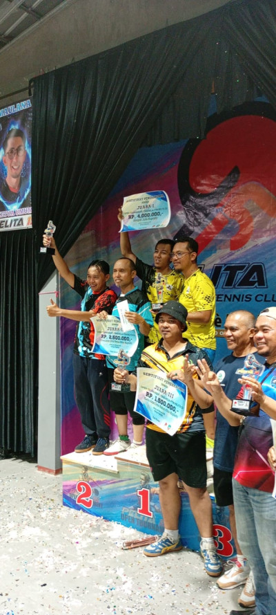 Pasangan Rahmat-Andre Jadi Juara di Turnamen Tenis Meja Pelita Cup 2025