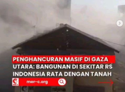Penghancuran Masif di Gaza Utara: RS Indonesia dan Masjid Zawiyah Jadi Sasaran Serangan Brutal