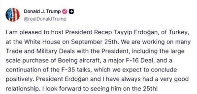 Trump dan Erdogan akan Bertemu Bahas Jet F-16 Sampai F-35