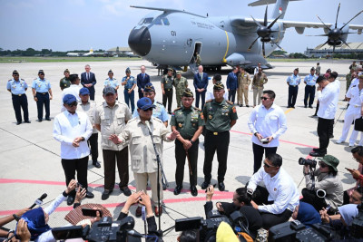 Prabowo: A400M Tambah Kekuatan TNI dalam Misi Kemanusiaan