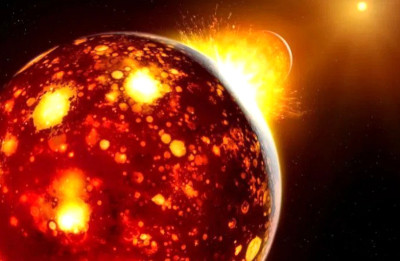 Bumi dan Theia Bertetangga Sebelum Bertabrakan