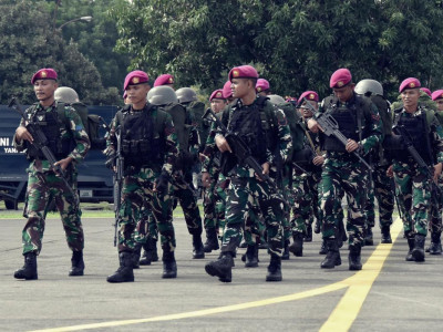 Prajurit Brigif 2 Marinir Siap Amankan Obyek Vital di Sulawesi dan Maluku Utara
