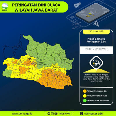 Cuaca Jabar Hari Ini, 31 Maret 2022 Ini Daerah Yang Akan Hujan Sedang ...