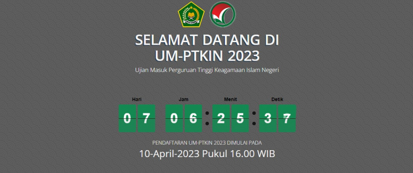 Pendaftaran UM-PTKIN 2023 dibuka 10 April sampai 15 Mei 2023. Foto : um-ptkin  