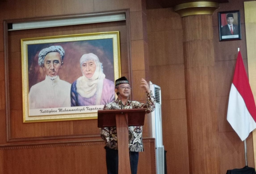 Sekretaris PP Muhammadiyah, Prof Abdul Mu’ti ME. Bapak Muhammadiyah Garis Lucu, Prof Abdul Mu'ti melemparkan guyonan tentang Lebaran yang berhubungan erat dengan kondisi keuangan. Foto: IST.