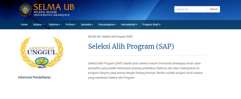 Universitas Brawijaya (UB) membuka seleksi alih program (SAP) Sarjana Keperawatan 2022. Foto : selam.ub.ac.id