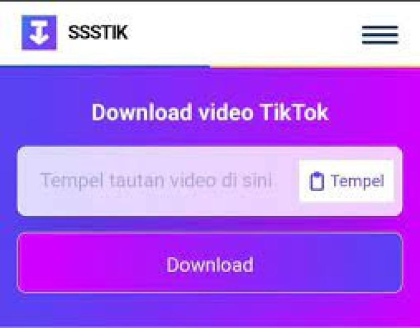 SssTikTok untuk download video dari TikTok.
